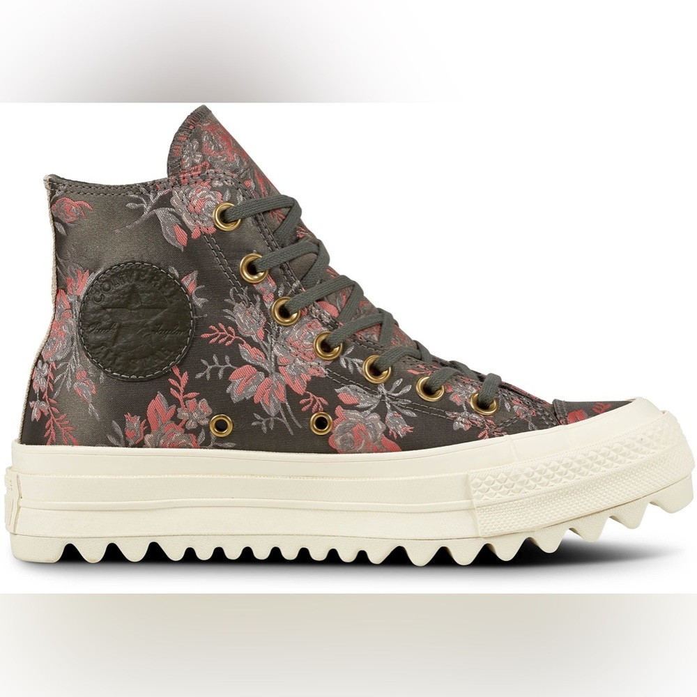 converse hi lift ripple sneakers in floral